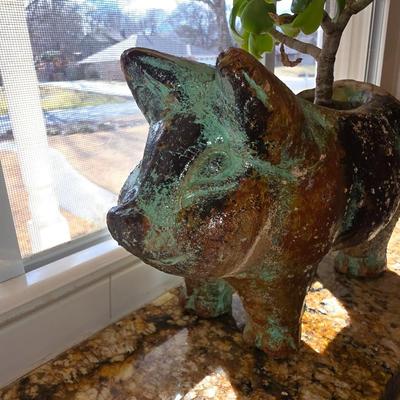 Stone Pig Planter