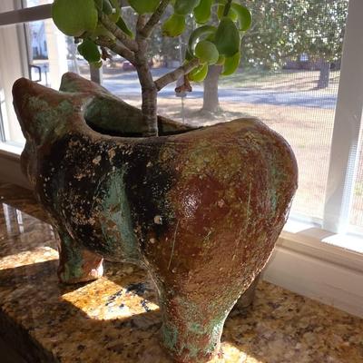 Stone Pig Planter