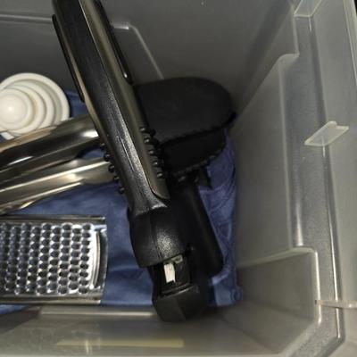 Kitchen Tool Box with cooking utensils