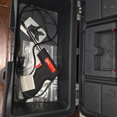 Soldering gun in tool box
