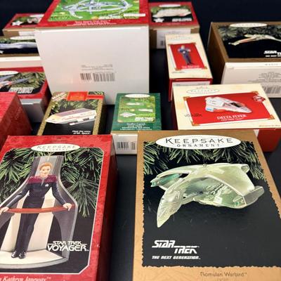 Unopened Vintage Star Trek Boxed Ornaments - Lot of 14