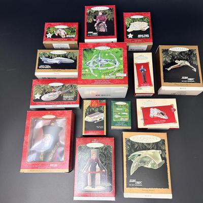 Unopened Vintage Star Trek Boxed Ornaments - Lot of 14