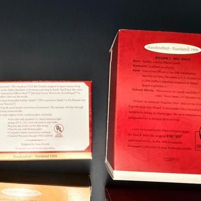 Unopened Vintage Star Trek Boxed Ornaments - Lot of 14