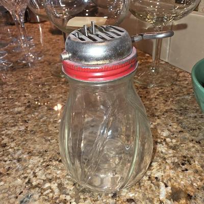 Vintage Swirled Glass Nut and Spice Grinder