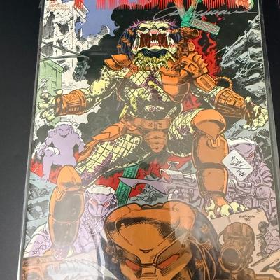 3 Signed Predator Comic Books c1989 & 1990