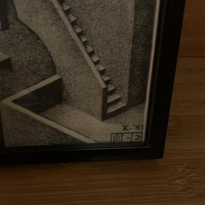 M.C. Escher – Waterfall (Waterval), 1961/1971 Authorized Vintage Offset Lithograph Edition