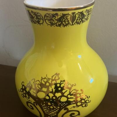 Lenox LX Remix Yellow Porcelain Vase - 6" Tall, Excellent Condition