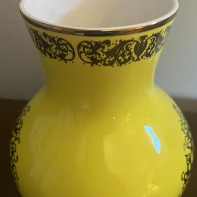 Lenox LX Remix Yellow Porcelain Vase - 6" Tall, Excellent Condition