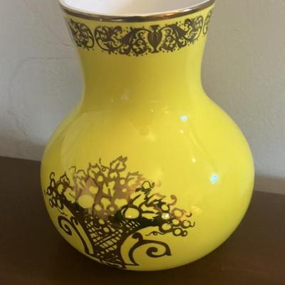 Lenox LX Remix Yellow Porcelain Vase - 6" Tall, Excellent Condition