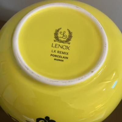 Lenox LX Remix Yellow Porcelain Vase - 6" Tall, Excellent Condition
