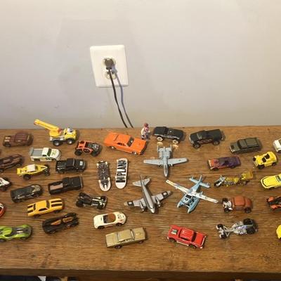 Vintage & Collectible Toy Vehicle Lot – 30+ Hot Wheels, Matchbox, Tonka Trucks, Planes, Tech Deck