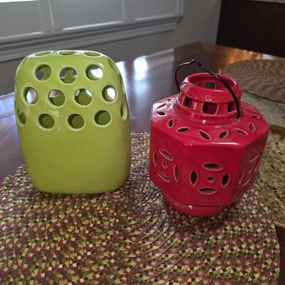 Ceramic lantern and tea light