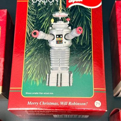 7 - New In Box Ornaments - Robots & GI Joe ++