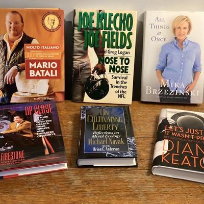 Signed Hardcover Memoirs & Stories Lot: Celebrity Chefs, Athletes, TV Personalities & Hollywood Icon