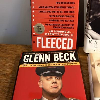 Signed Hardcover Conservative Political Memoirs Lot: Beck, O'Reilly, Rove, Graham & More