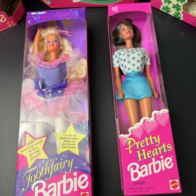 5 In Box Unopened Barbie Dolls