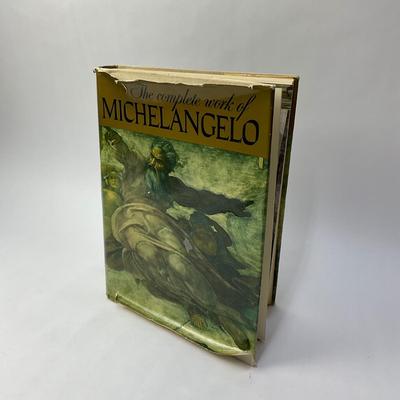 317 Large The Complete Work of Michelangelo Book with Colored Engravings