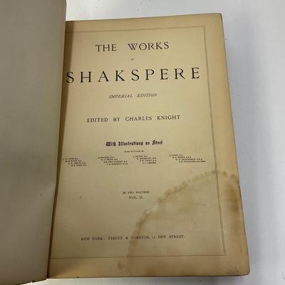 321 Two Volumes of The Works of Shakespeare with notes by Charles Knight