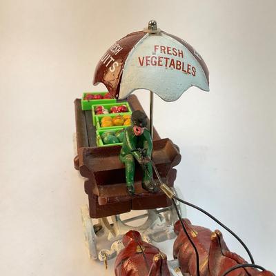 323 Cast Iron Reproduction of Fruit Truck with Horses