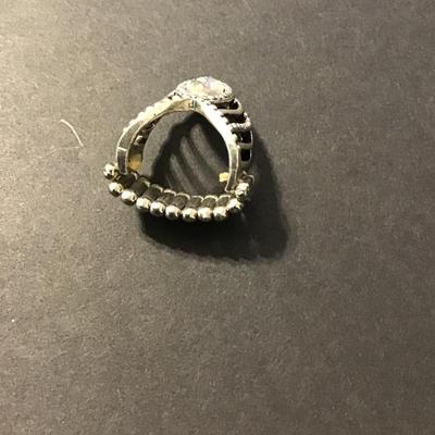 Sale Photo Thumbnail #254: Silver tone stretch fashion ring please see attached photos