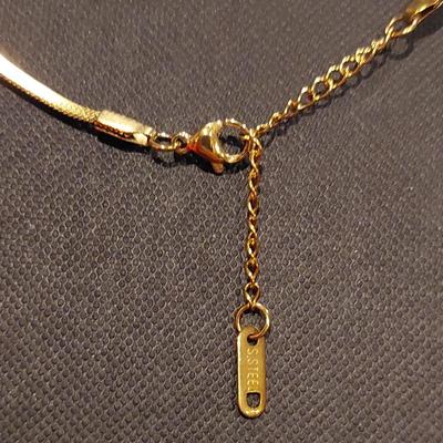 Gold-plated steel necklace 18 in