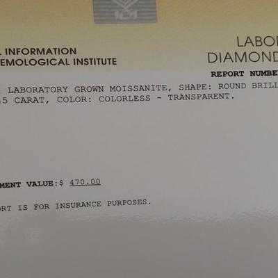 IGI CERTIFIED MOISSANITE 0.45 ct