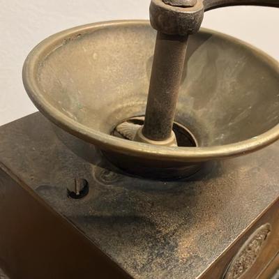 Antique Kenrick & Sons Cast Iron & Brass Coffee Grinder - Early 1900s England - Complete & Working