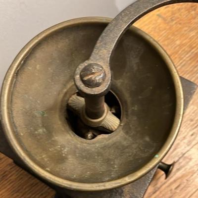 Antique Kenrick & Sons Cast Iron & Brass Coffee Grinder - Early 1900s England - Complete & Working
