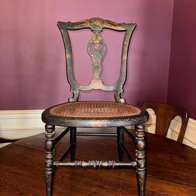 Hitchcock Chair with Original Paint and Caning