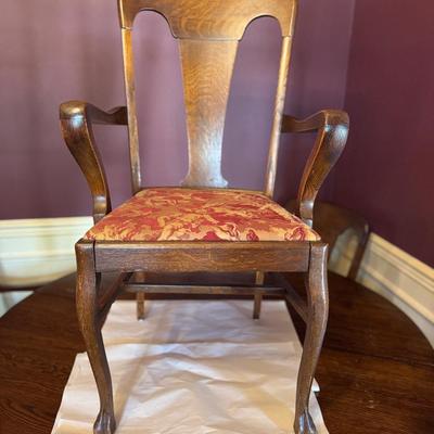 4 Antique Oak Dining Chairs