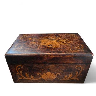 Italian marquetry inlaid jewel box