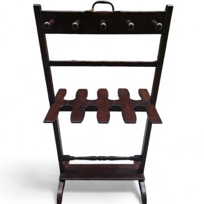 Irish mahogany boot stand $419