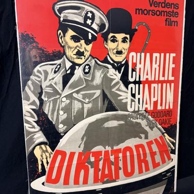 Charlie Chaplain Norwegian Film Poster c1940