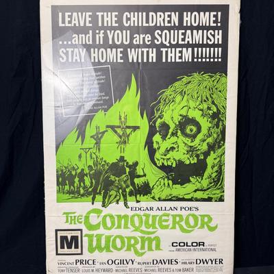 The Conqueror Worm Vintage Movie Poster c1968