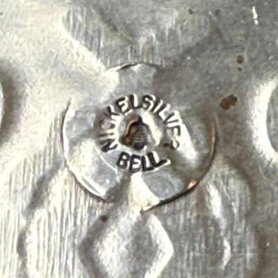 Vintage Mid-Century Nickel/Silver BELL TRADING POST Thunderbird Pendant 3" Tall w/Turquoise Accents as Pictured.