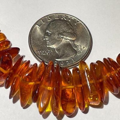 Vintage 18" Baltic Amber Graduated Bead Necklace in VG Preowned Condition as Pictured.
