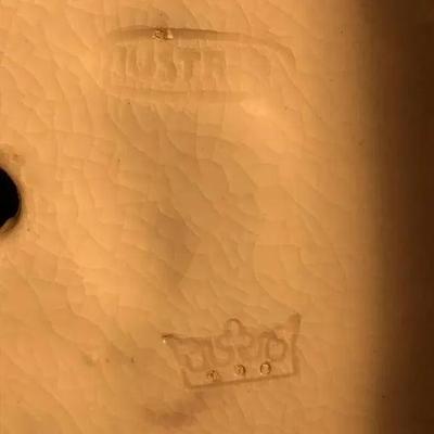 Antique Early 1900's Scarce Austrian Turn-Teplitz Amphora Porcelain Lady with Basket Statue 16.5" Tall #4623 in VG Condition as...