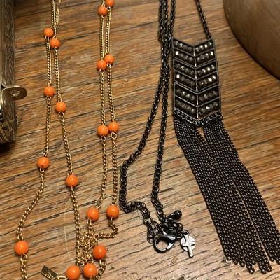 Vintage Costume Jewelry Collection - 22 Pieces Including Signed Brooches, Necklaces & Earrings + Unique Folding Book-Style Jewelry Box