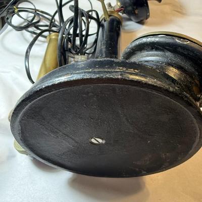 Antique 1919 Era Black & Brass Rotary Style Candlestick Phone Preowned from an Estate as Pictured.