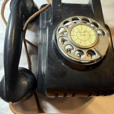 Vintage Black Rotary Style Wall Phone Preowned from an Estate as Pictured.