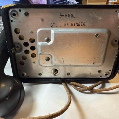 Vintage Black Rotary Style Wall Phone Preowned from an Estate as Pictured.