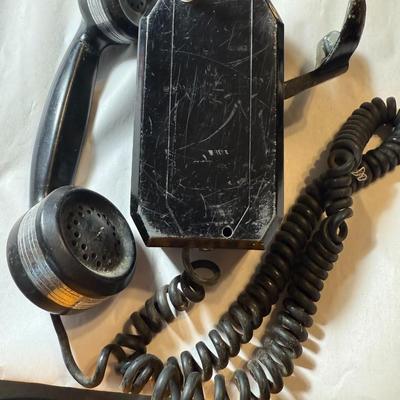 Vintage Black Rotary Style Wall Phone Preowned from an Estate as Pictured.
