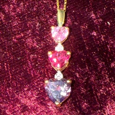 4-10K stamped chain with 10k Pendant