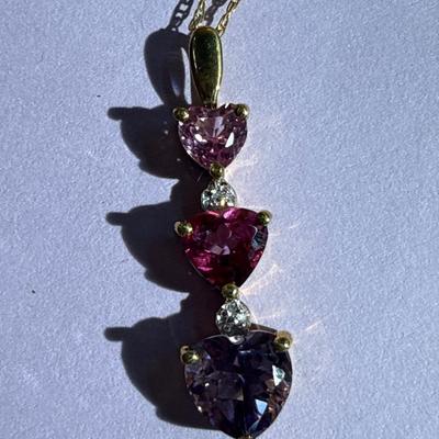 4-10K stamped chain with 10k Pendant