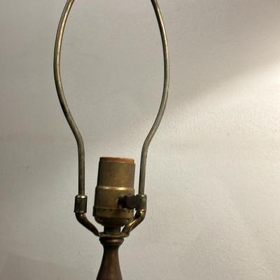 Hollywood Regency Chinoiserie Brass Tea Caddy Table Lamp Base - 24" Tall