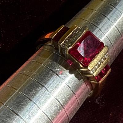 8-10K stamped ring-Size 9