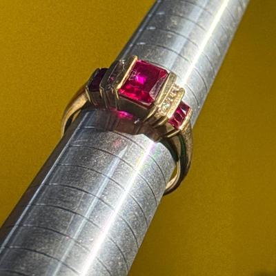 8-10K stamped ring-Size 9