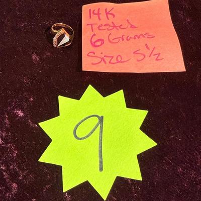 9-14 K stamped ring – size 5.5
