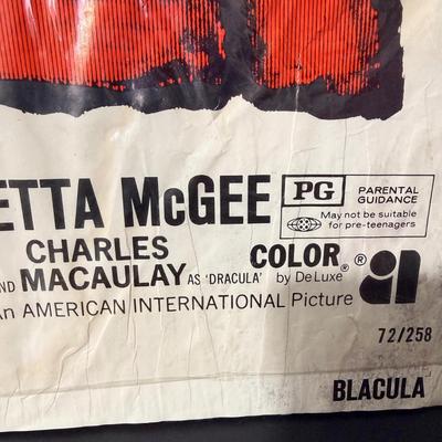 Vintage Blacula Movie Poster c1972