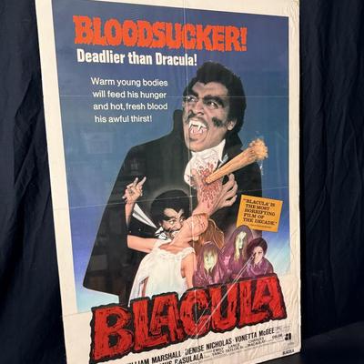 Vintage Blacula Movie Poster c1972